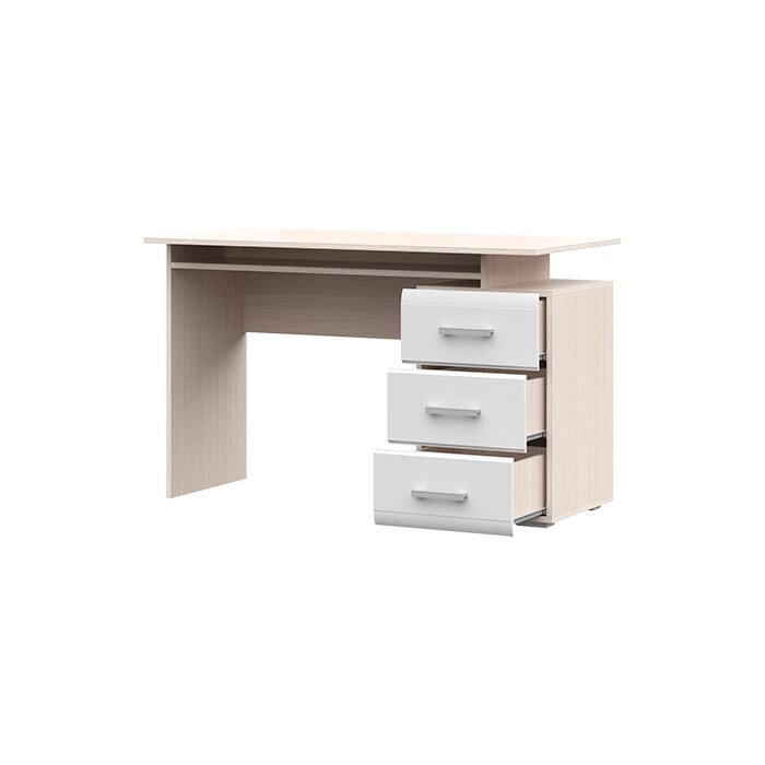 Симба стол компьютерный (1200*750*590) дуб белфорт/белый глянец, фото 2