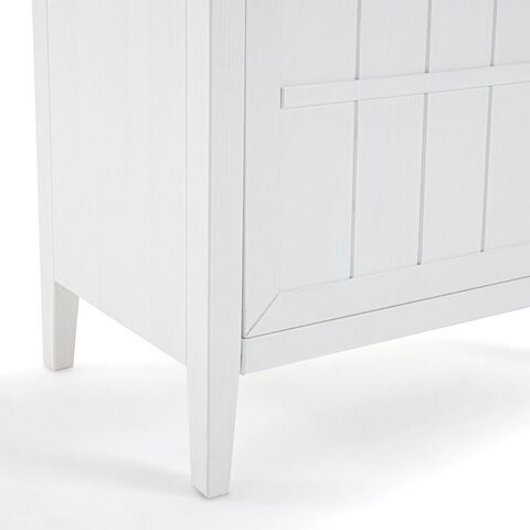 Dipriz Шкаф для одежды Карлос из сосны, 2 двери, 105х50х173, со штангой и полками, белый воск