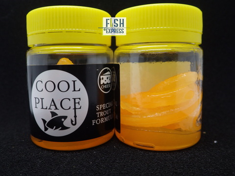 Форелевая силиконовая приманка COOL PLACE (BOMBER) цвет GLOW (оранжевое свечение) 75мм/7шт/банке/вкус сыр продажа от 2 шт.