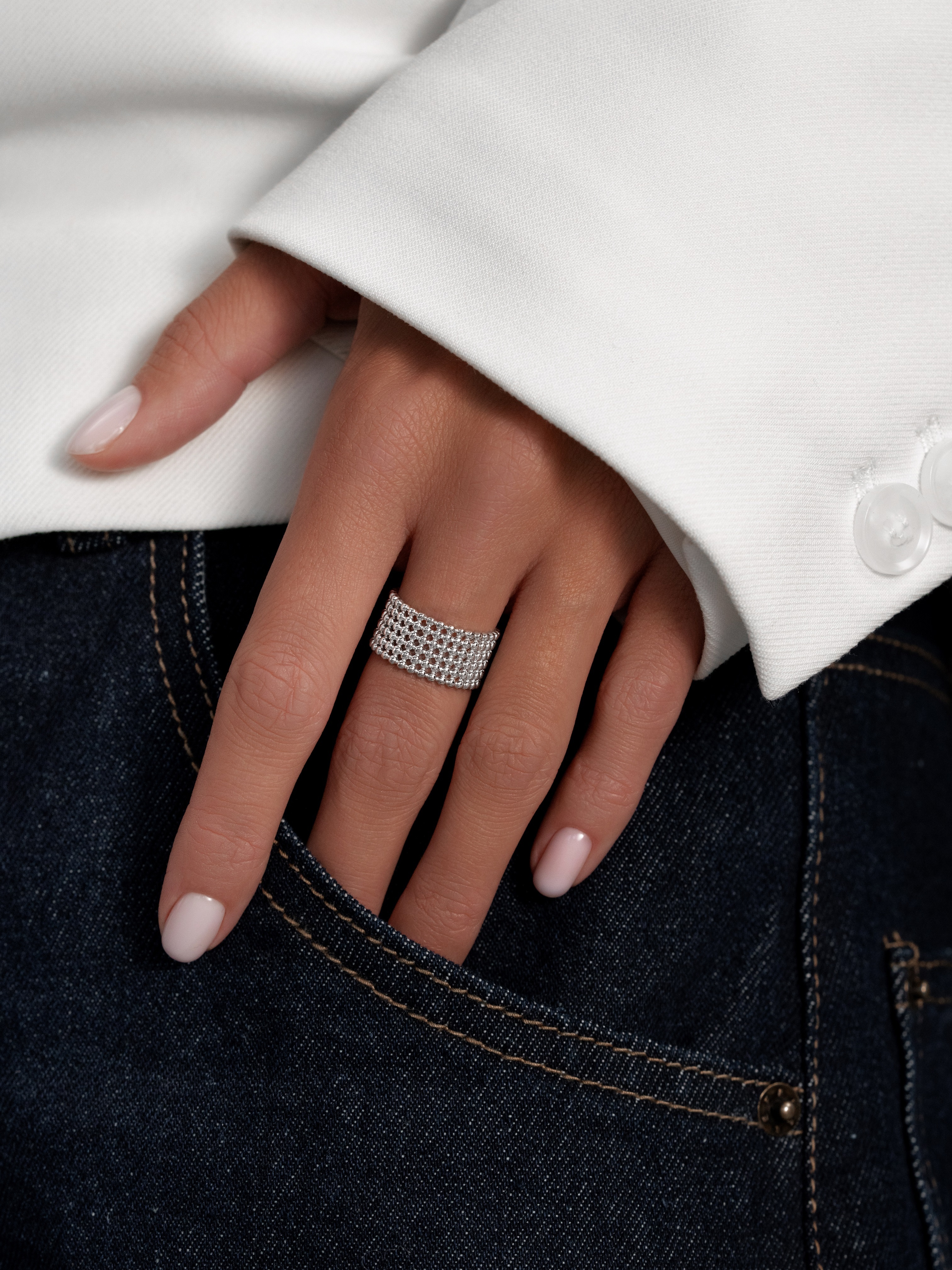 Кольцо Алмазный поток