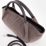 Сумка Саломея 362 эко-замша серый шоколад