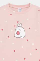 пижама  для девочки  К 1581/тропический персик,клубничный мусс