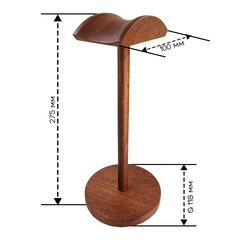 Деревянная, настольная подставка для наушников (универсальная)