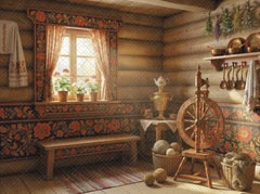 Хохлома №1 - фон неопреновый