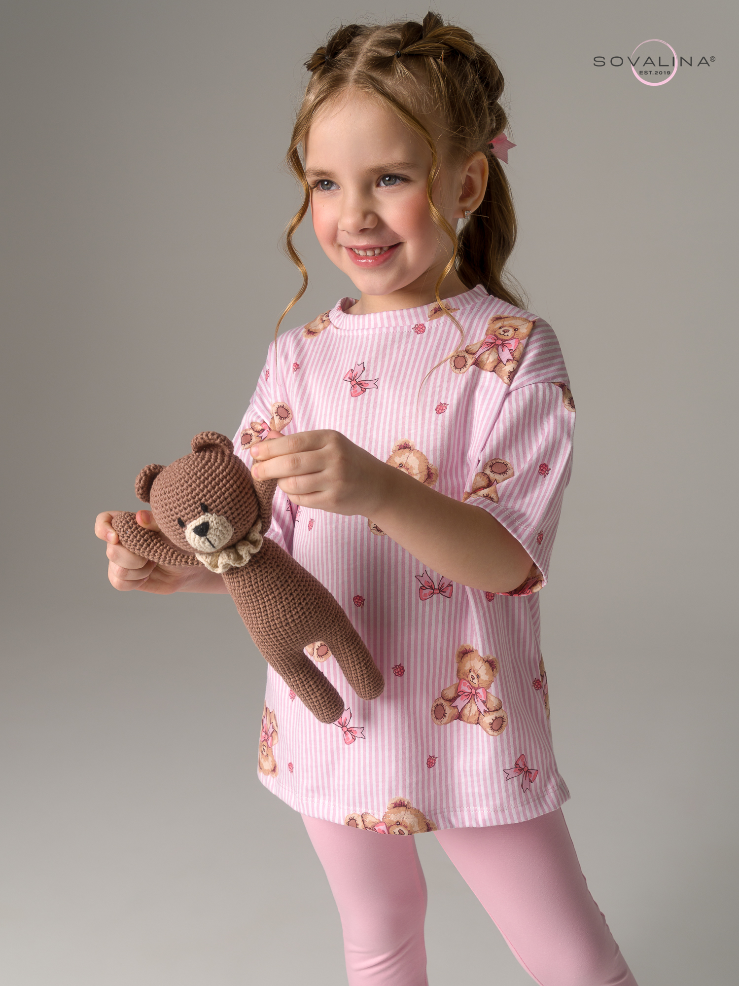 Костюм Мун мишки с бантиком-роза