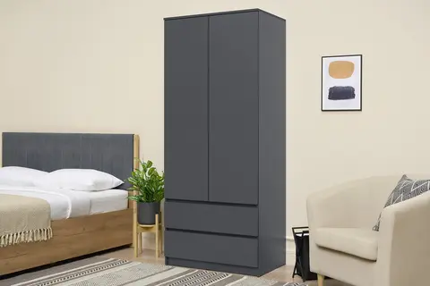 Шкаф 2-х створчатый ШК-03 Симпл графит