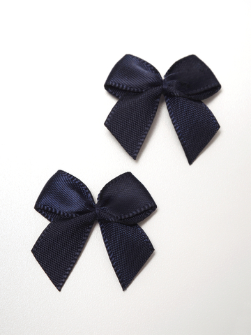 Бантик пришивной цвет темно-синий 3 см