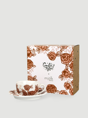 Чайная пара Розы {чашка и блюдце}