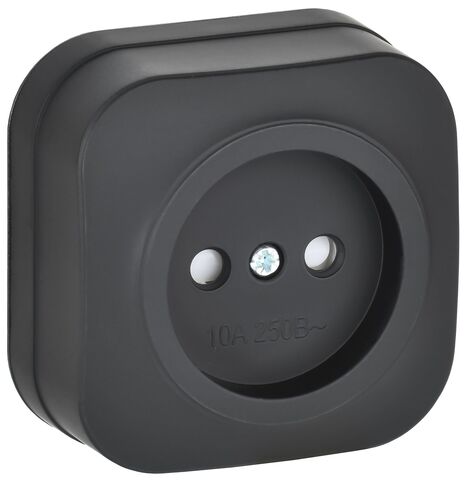 GLORY Роз. без з/к с з/ш о/у 10А РСш20-2-ХЧм черн. м. IEK