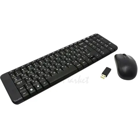 Комплект кл-ра+мышь беспров. Logitech MK220 black (USB, 104 клавиши) (920-003169)