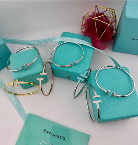 Браслет из золоченого серебра 925 пробы в стиле Tiffany с фианитами