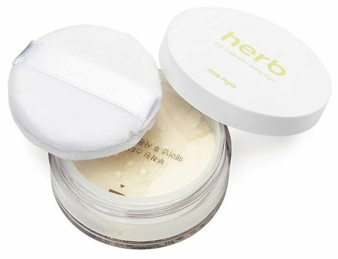 MN Herb Green No-Sebum Powder, 6.5g - Матирующая рассыпчатая пудра с комплексом трав