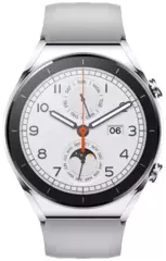 Умные часы Xiaomi Watch S1 fluoroplast strap Global, серебристый/белый