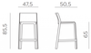 Стул пластиковый полубарный, Nardi Trill Stool Mini, табак