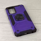 Противоударный чехол Strong Armour Case с кольцом для Samsung Galaxy A52 (Фиолетовый)