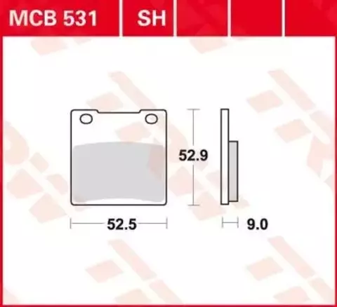 Колодки тормозные дисковые MCB531