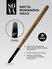Кисть Romanova Nails Oval 8мм
