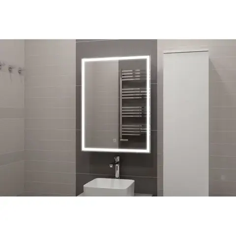 Зеркало-шкаф с подсветкой ART&MAX TECHNO AM-Tec-600-800-1D-R-DS-F