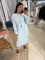 Платье «Косы» нежно-голубое