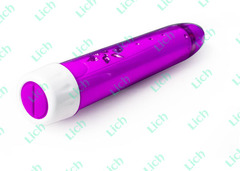 Лиловый вибромассажер Cristal 6x Amethyst, 18 см
