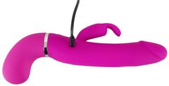 Лиловый вибратор-кролик с функцией сквирта Cumshot Rabbit Vibrator - 24 см. - 