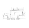 Hansgrohe 15448400 *СНЯТ*HG 15 448 400 PuraVida Смеситель для раковины 145 мм, на 3 отв. (внешняя монтажная часть)