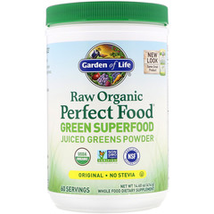 Garden of Life, RAW Organic Perfect Food, Green Superfood, Original, 14.60 oz (419 g)