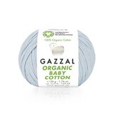 Пряжа Gazzal Organic Baby Cotton 417 нежно-голубой