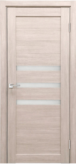 Межкомнатная дверь X-6 / Цвет тон Кремовая лиственница / Остекление "Сатинат белое" / Двери Верда