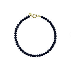 Колье из бусин камня 8 мм ( black agate )