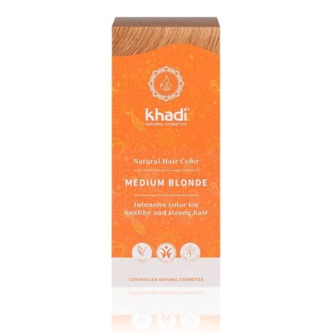 УЦЕНКА СРЕДНИЙ БЛОНД натуральная краска для волос Khadi Naturprodukte, 100 гр (ПОВРЕЖДЕНА УПАКОВКА)