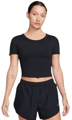 Женская теннисная футболка Nike One Fitted Dri-Fit Short Sleeve Top - black/black