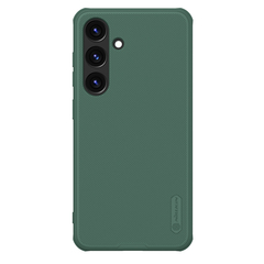 Чехол усиленный двухкомпонентный зеленого цвета (Deep Green) от Nillkin для Samsung Galaxy S24+ Плюс, серия Super Frosted Shield Pro