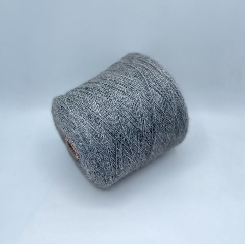 Бобинная пряжа (пр.Италия),art-Wool 465м/100гр,100%Шерсть , цвет- Серый меланж , арт.27954