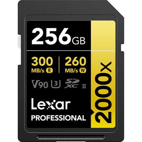 Карта памяти Lexar Professional 256GB 2000x UHS-II SDXC 300/260 MB/s