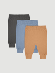 Штанишки, сет из 3х штук Mjölk Blue Shadow/Camel/Steel Grey