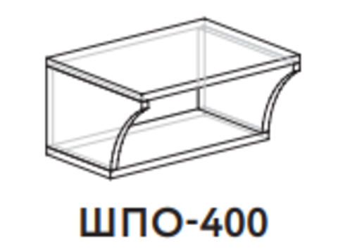 Шкаф полка открытая 400