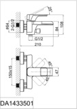 Смеситель для ванны D&K (DA1433501)