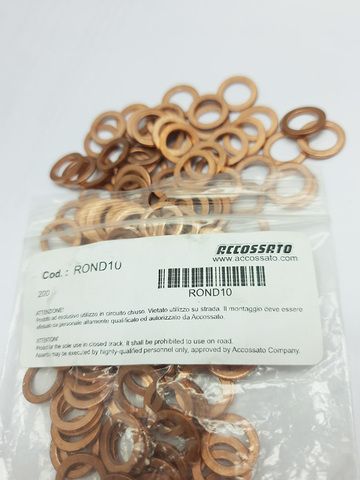 Шайба медная  10 mm Accossato ROND10