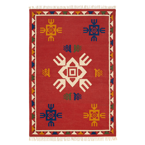 Ковер из шерсти по мотивам чувашских орнаментов 200х300см Tkano Cultural Heritage