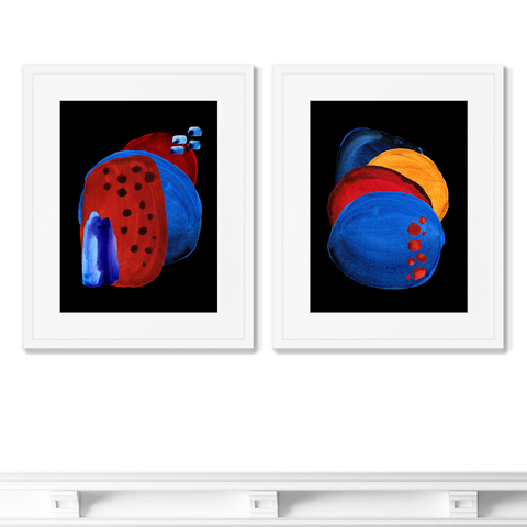 Marina Sturm - Набор из 2-х репродукций картин в раме Forms and colors, composition No13, 2021г.