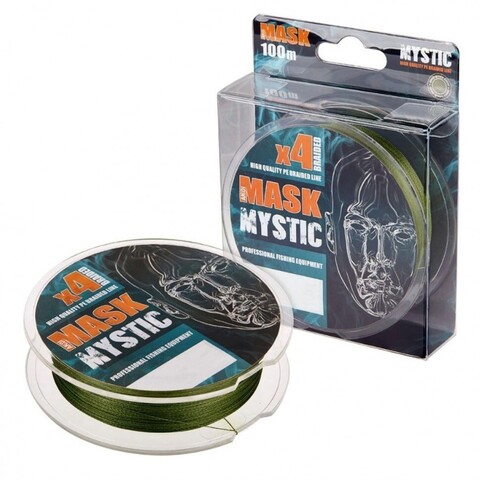 Купить шнур плетеный Akkoi Mask Mystic X4 0,12мм 100м Deep Green MM4DG/100-0,12