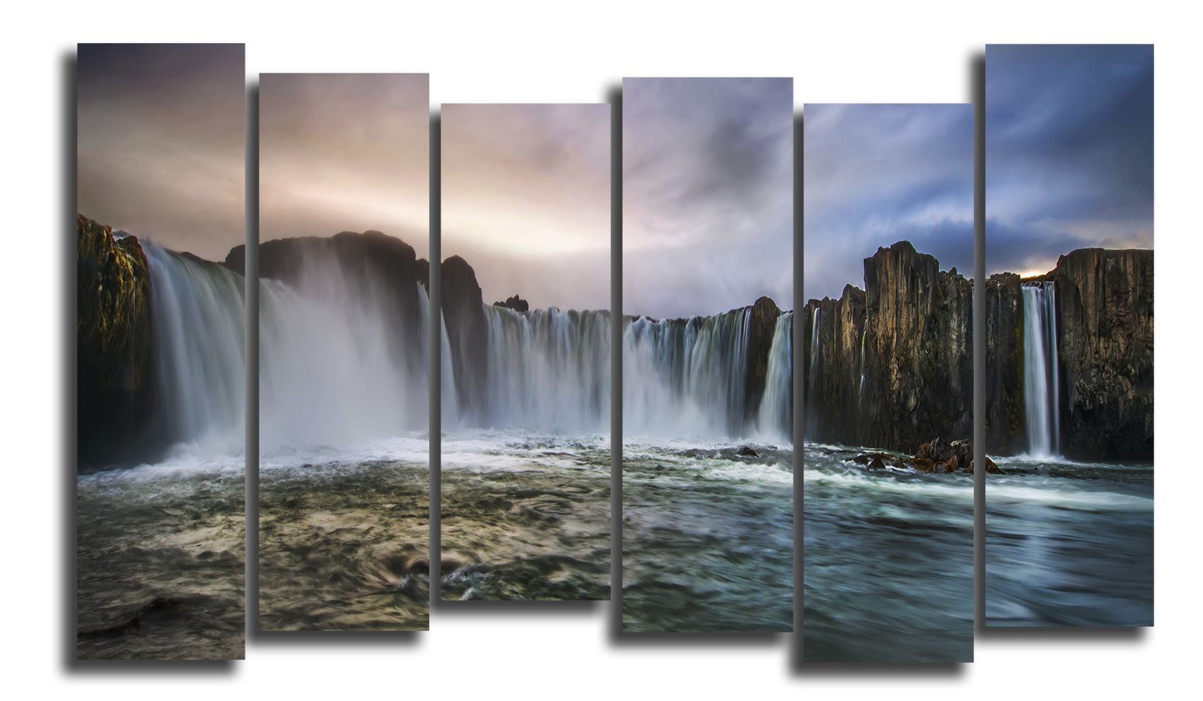 Каталог магазина водопад. Модульная картина водопад. Картина водопад вечером. Модульная картина "водопад в джунглях". Водопад картина тройная.