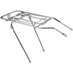 Багажник стальной задний с клипсой, на велосипед 20", цвет серебр.