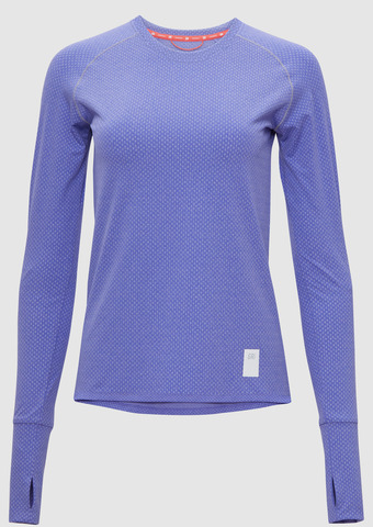 Элитная беговая футболка с длинным рукавом Gri Весна женская светло-фиолетовая