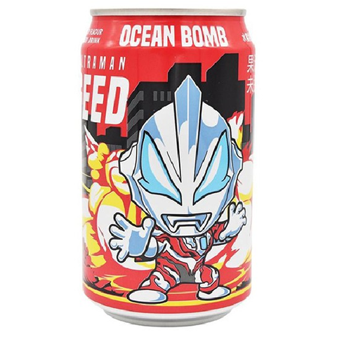 Газированный напиток Ultraman Geed со вкусом йогурта с персиком Ocean Bomb, 330 мл