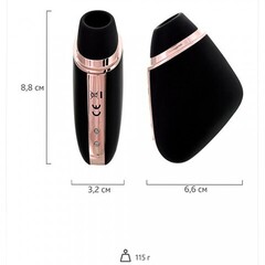 Вакуумный клиторальный стимулятор с вибрацией Satisfyer Love triangle black