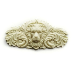 Д0578 Пластиковый декор. Голова льва. Размер 7х3,5 см.