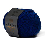 Пряжа Gazzal Wool 175 325 электрик