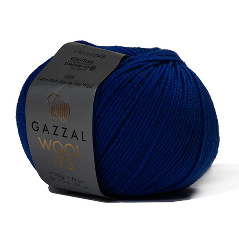 Пряжа Gazzal Wool 175 325 электрик